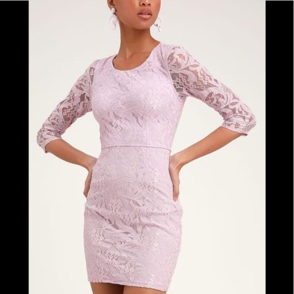NEW!!! LULUS lavender lace dress - Picture 1 of 1
